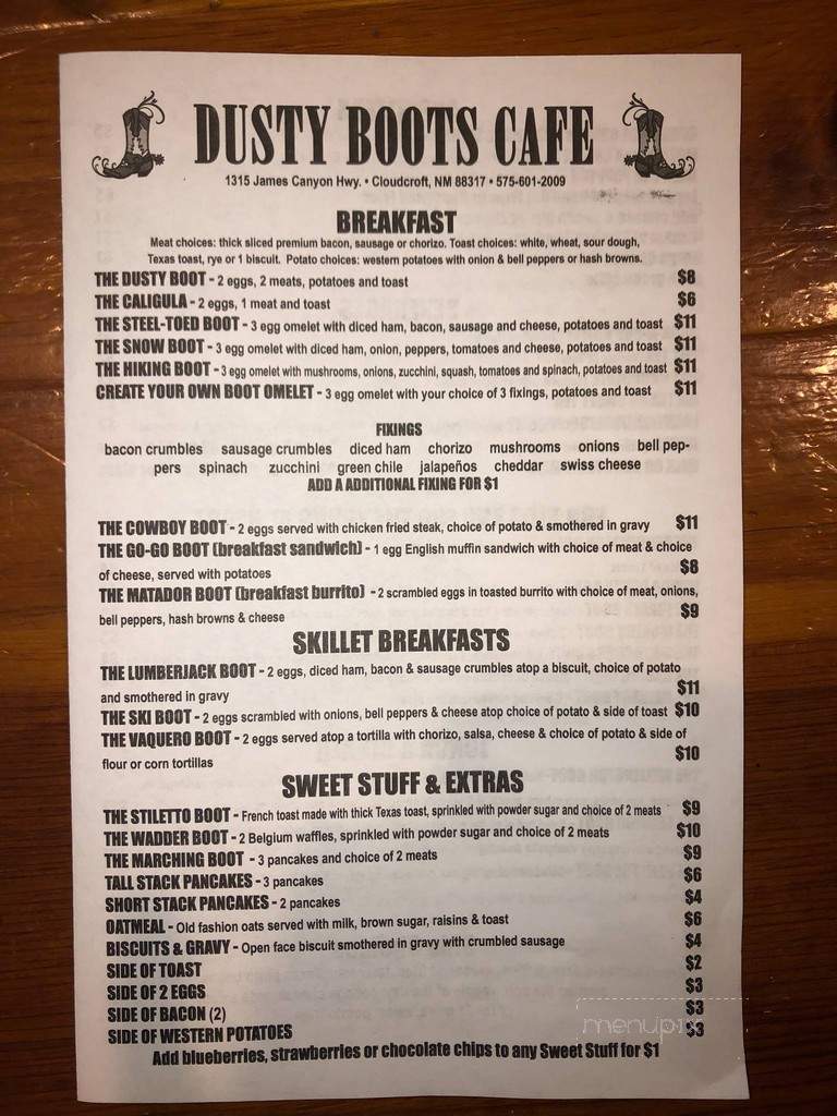 Dusty Boots Cafe - Cloudcroft, NM