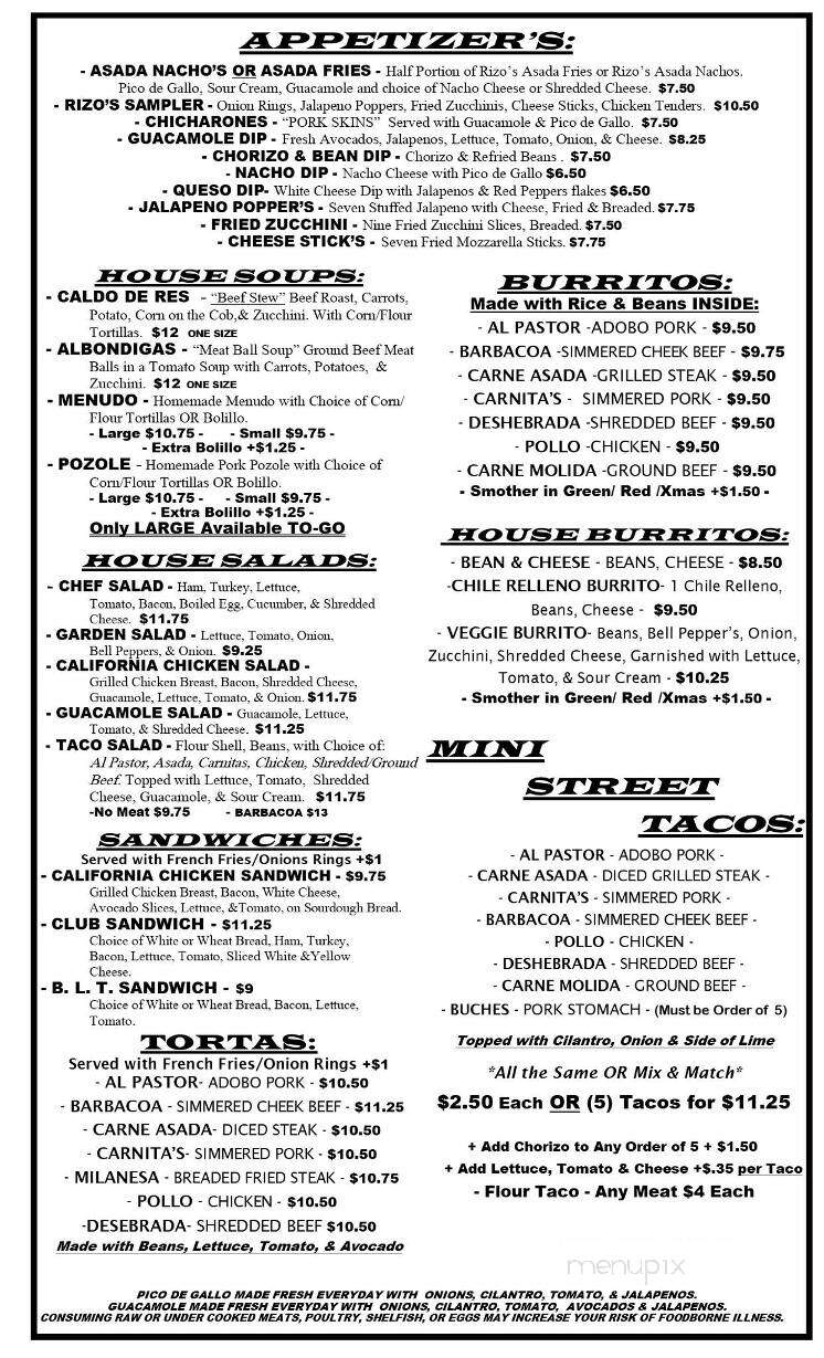 Rizo's Mexican Restaurant - Alamogordo, NM