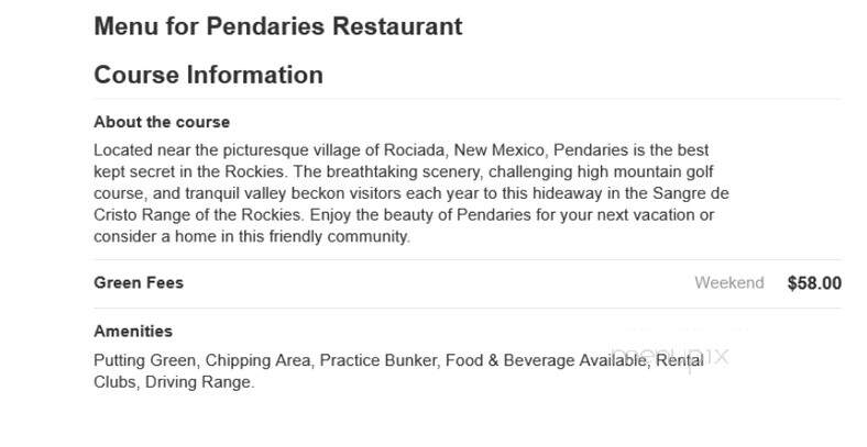 Pendaries Restaurant - Rociada, NM